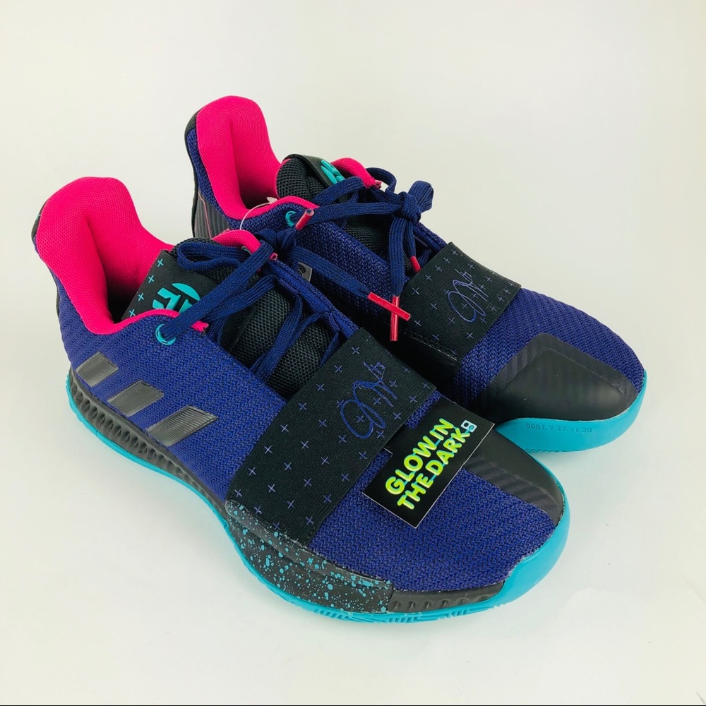 Adidas Harden Vol.3 J Big Kids 5 Shoes Glow Dark - Picture 1 of 7